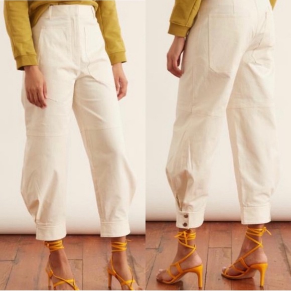 Tibi Sculpted Pant in Ivory Tone Size 6 - Picture 1 of 8